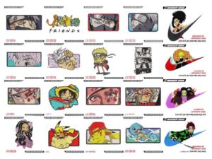 3 105 Premium Anime Embroidery Design Bundle