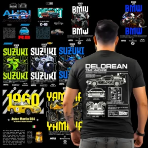 Premium Sports Car T-shirt Design Bundle - 1000+ High-Quality