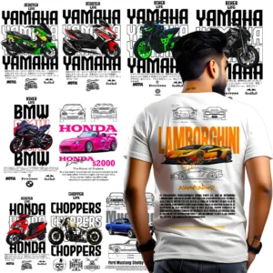 Premium Sports Car T-shirt Design Bundle - 1000+ High-Quality
