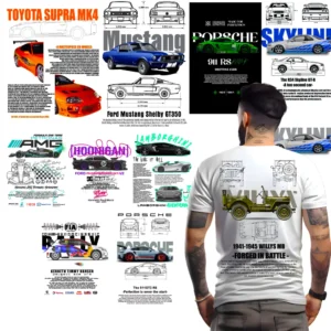 Premium Sports Car T-shirt Design Bundle - 1000+ High-Quality