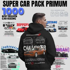Premium Sports Car T-shirt Design Bundle - 1000+ High-Quality