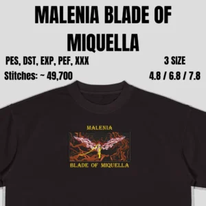 Malenia Elden Ring Embroidery Design