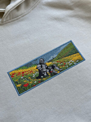 knight patch embroidery design