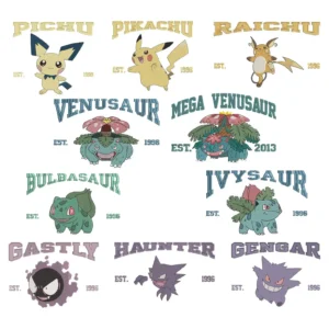 POKEMON embroidery designs (2) 101 pokemon Embroidery Designs Mega Bundle