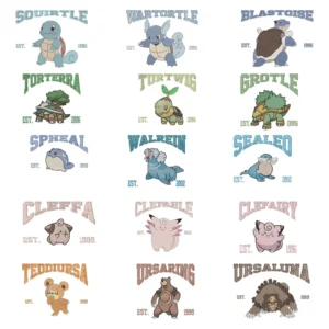 POKEMON embroidery designs (3) 101 pokemon Embroidery Designs Mega Bundle