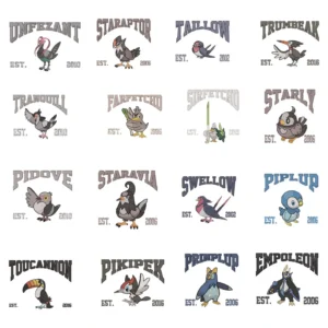 POKEMON embroidery designs (7) 101 pokemon Embroidery Designs Mega Bundle
