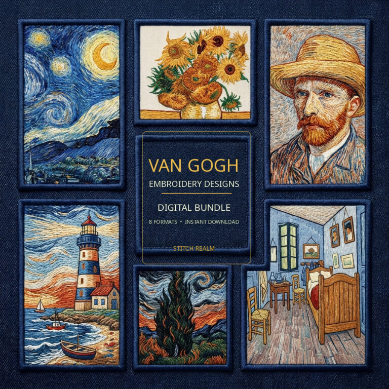 Van Gogh & Fine Art Embroidery Bundle